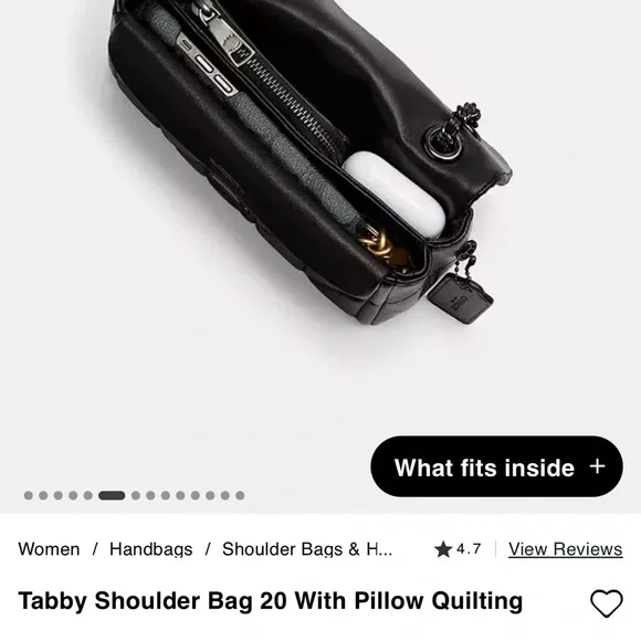 Coach Black Quilted Shoulder Bag with Chain Strap - Picture 4 of 5